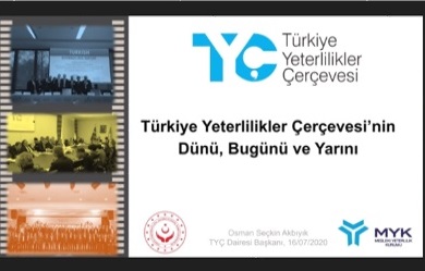 Türkiye Yeterlilikler Çerçevesi’nin Dünü, Bugünü ve Yarını Online Semineri - 16.07.2020